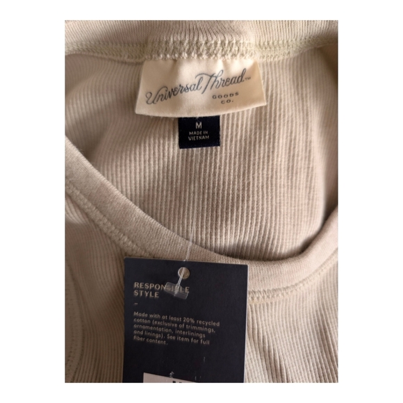 NWT Universal Thread Ribbed Bodycon Maxi Tank Dress Taupe Size M - Picture 6 of 9